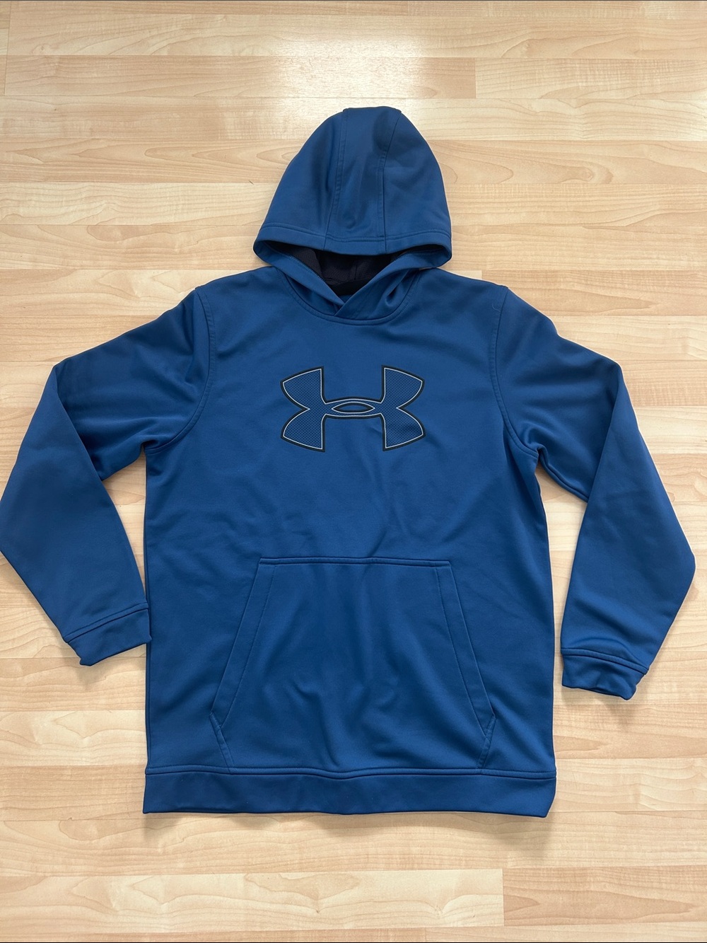 Under Armour Men's Deep Blue Pullover Hoodie with Logo